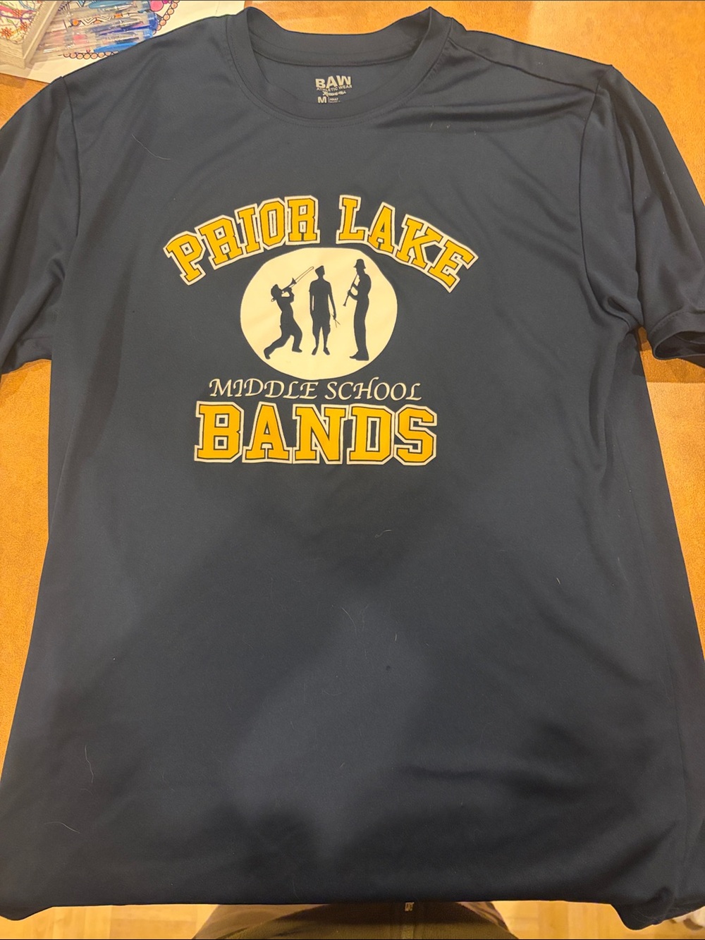 Prior Lake Middle School Bands Kids Navy Performance T‑Shirt